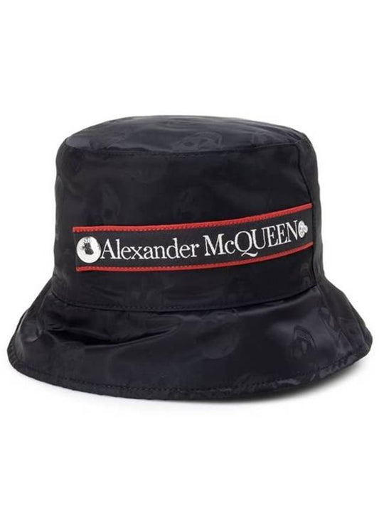 Logo Band Skull Bucket Hat Black - ALEXANDER MCQUEEN - BALAAN.