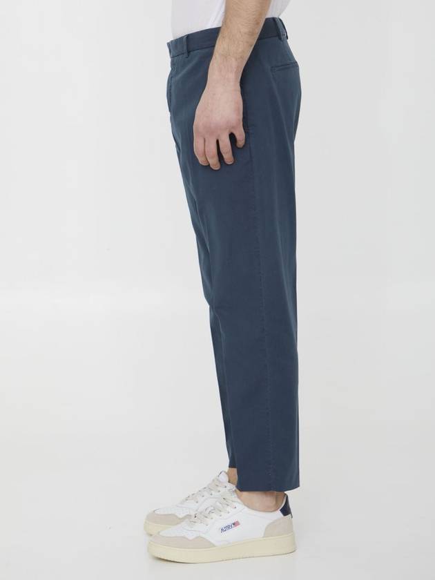 Blue Cotton Trousers - PT TORINO - BALAAN 3