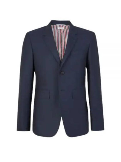 Super 120S Wool Twill Classic Jacket Dark Blue - THOM BROWNE - BALAAN 2