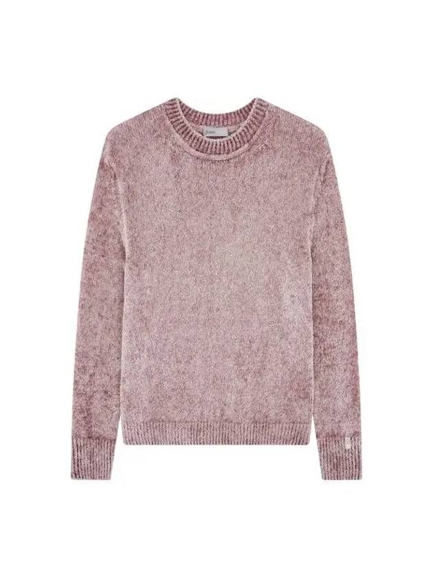 Women s Soft Chenille Crew Neck Knit Indian Pink 270406 - HERNO - BALAAN 1