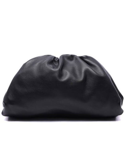 Dumpling Small Leather Clutch Bag Black - BOTTEGA VENETA - BALAAN 2