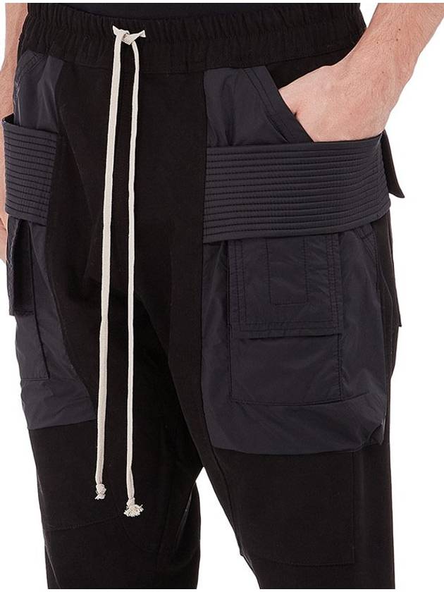 Creatch Pocket Drawstring Cargo Pants Black - RICK OWENS - BALAAN 5