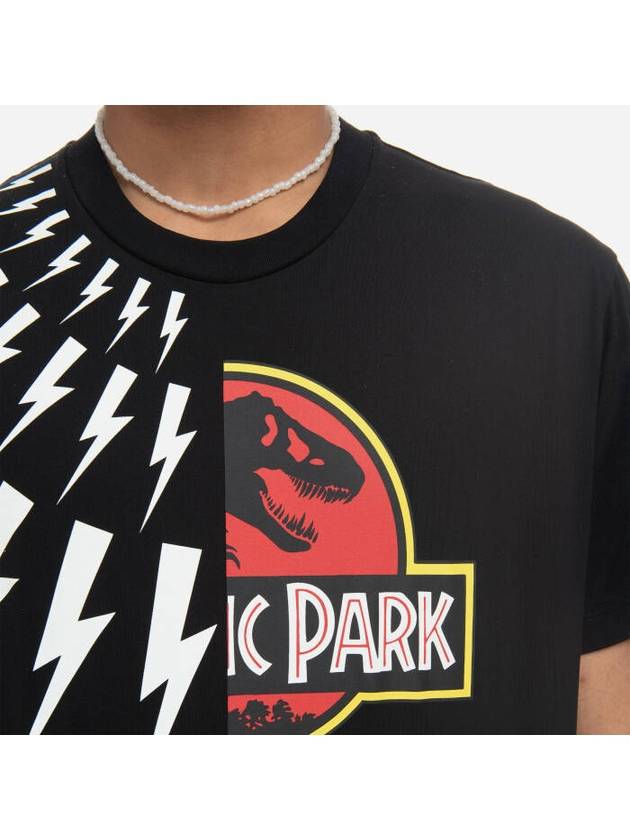 Jurassic Park Thunderbolt Short Sleeve T-Shirt Black - NEIL BARRETT - BALAAN 5