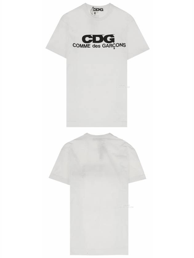 SZ-T005-051-2 CDG Logo Round Short Sleeve T-Shirt White Men's T-Shirt TEO - COMME DES GARCONS - BALAAN 5