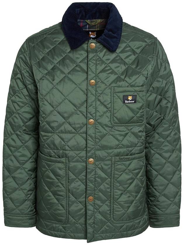 Kenning Quilting  Logo Patch Jacket Green - BARBOUR - BALAAN 2