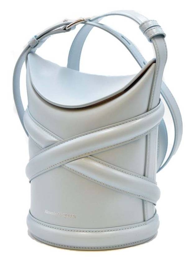 The Curve Small Bucket Bag Powder Blue - ALEXANDER MCQUEEN - BALAAN 3