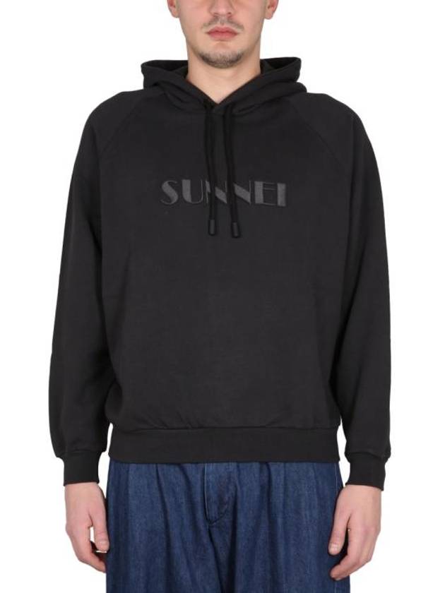 Embroidered Logo Hoodie Black - SUNNEI - BALAAN 2