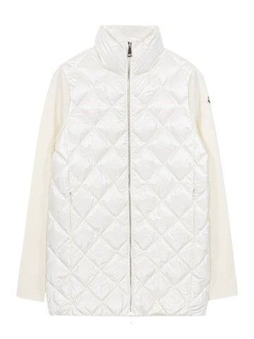 Women s Quilted Padded Knit Jacket White 9B00032 M1131 034 - MONCLER - BALAAN 1