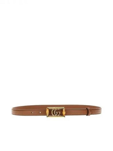 GG Logo Bamboo Buckle Leather Belt 270001 - GUCCI - BALAAN 1