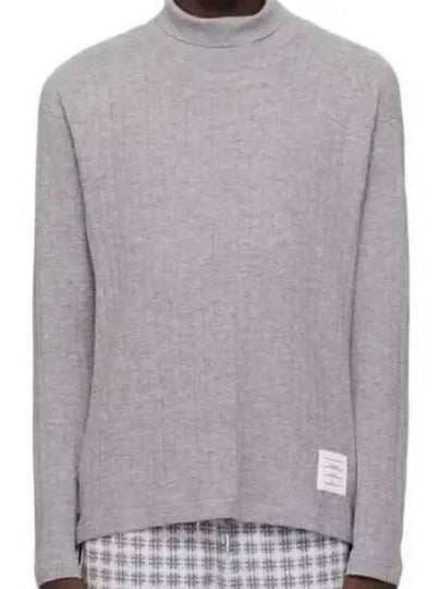 Raglan Roll Neck Virgin Wool Turtleneck Grey - THOM BROWNE - BALAAN 2