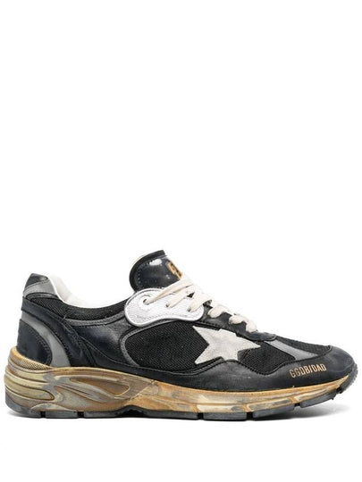 Dad-Star Mesh Nappa Leather Low Top Sneakers Black Ice Grey - GOLDEN GOOSE - BALAAN 2