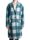 Gabriel Wool Check Single Coat Green - ISABEL MARANT - BALAAN 2