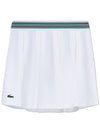 Pique Sports Pleated Skirt White - LACOSTE - BALAAN 1