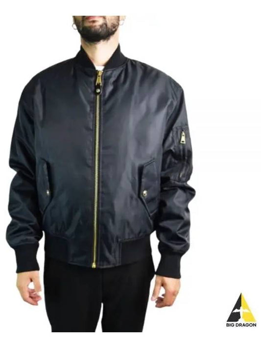 V Emblem Chain Bomber Jacket 75GASD07 CQD20 899 - VERSACE - BALAAN 1