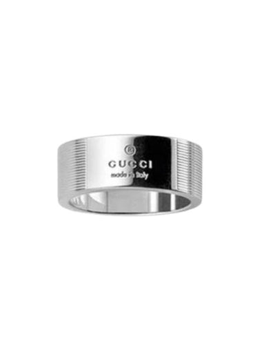 Engraved Logo Ring Silver - GUCCI - BALAAN 1