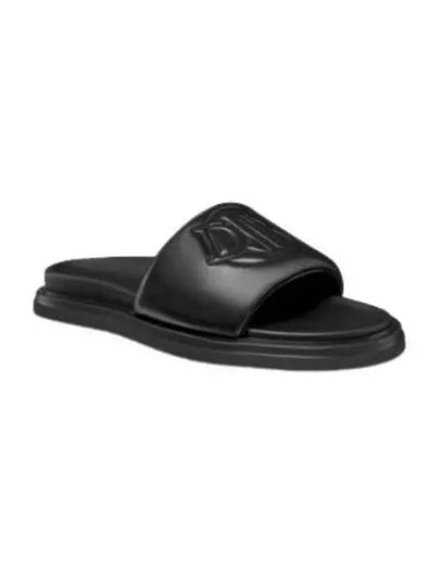 Aqua Quilted Smooth Calfskin Sandal Black - DIOR - BALAAN 2