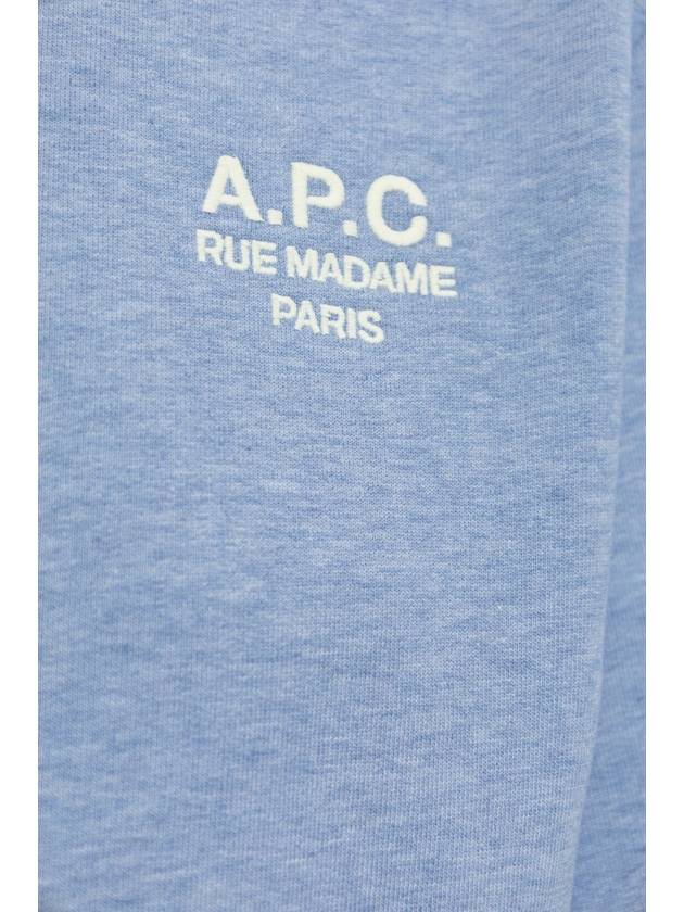 Rue Madame Cotton Sweatshirt Blue - A.P.C. - BALAAN 4