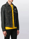 Men's Arrow Slim Denim Jacket Dark Navy - OFF WHITE - BALAAN 5