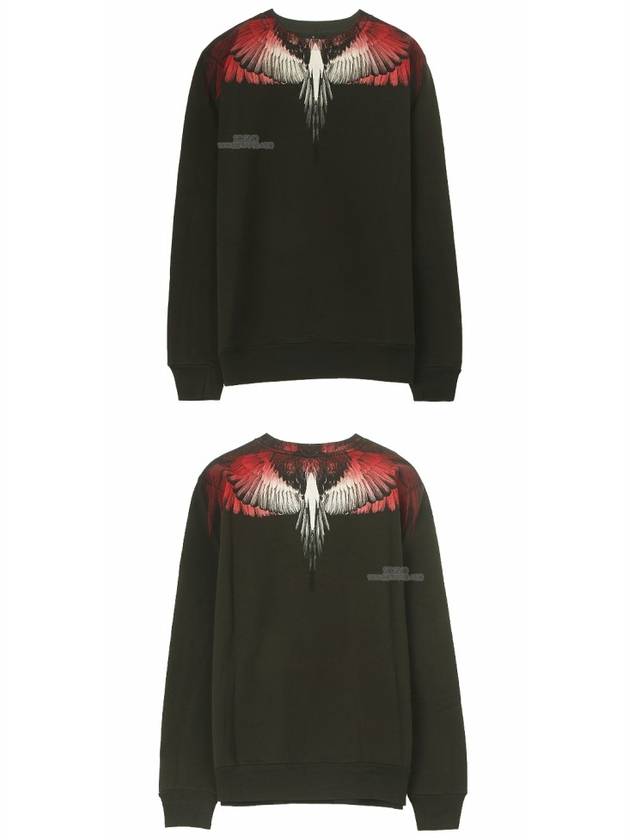 Men's Red Wings Sweatshirt Military Green - MARCELO BURLON - BALAAN 6