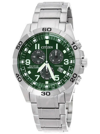 Citizen Brycen Chronograph Eco-Drive Green Dial Men's Watch BL5550-50X - CITIZEN - BALAAN 1