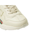 Rhyton Leather Sneakers Logo Ivory - GUCCI - BALAAN 10