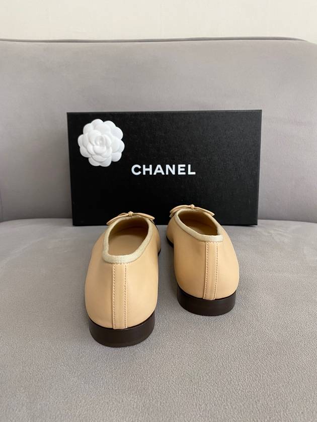 Two Tone Lambskin Ballerina Beige Black - CHANEL - BALAAN 6