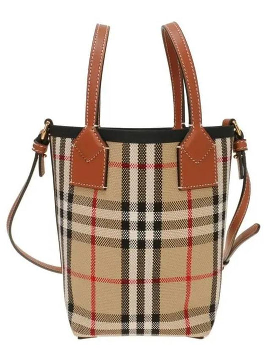 Mini London Tote Bag Archive Beige - BURBERRY - BALAAN 2