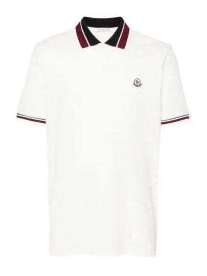 Logo Patch Polo Shirt White - MONCLER - BALAAN 2