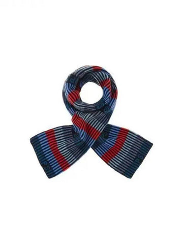 PS color combination striped wool scarf navy 270796 - PAUL SMITH - BALAAN 1