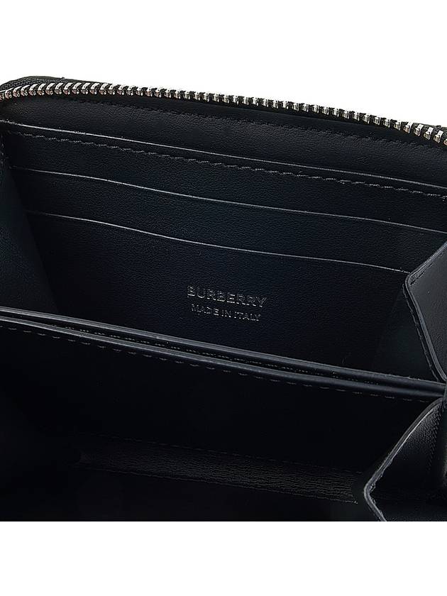 Lola Quilted Zip Round Coin Card Wallet Black - BURBERRY - BALAAN 9