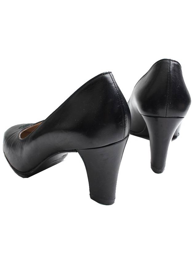 Black leather pumps 35C - CHANEL - BALAAN 4