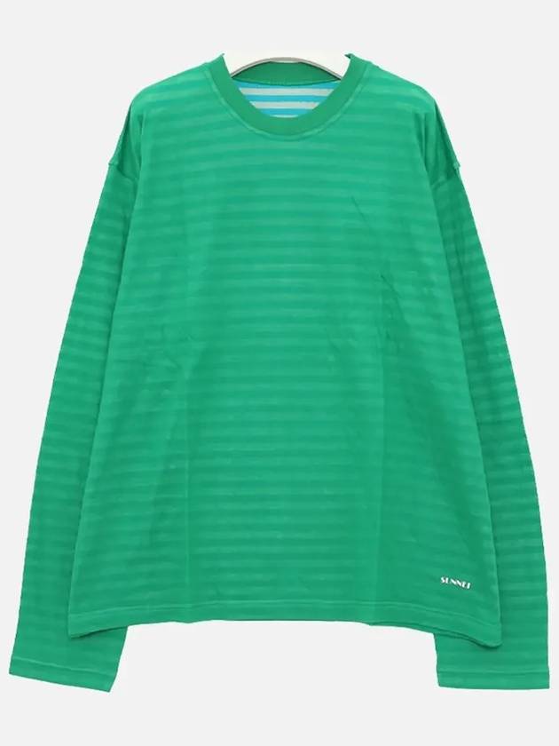 Reversible Stripe Long Sleeve T-Shirt Green - SUNNEI - BALAAN 3