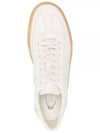 Round Toe Leather Low Top Sneakers White - TOD'S - BALAAN 2