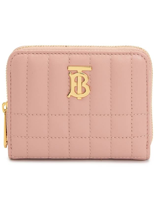 Quilted Lola Leather Card Wallet Pink - BURBERRY - BALAAN 2