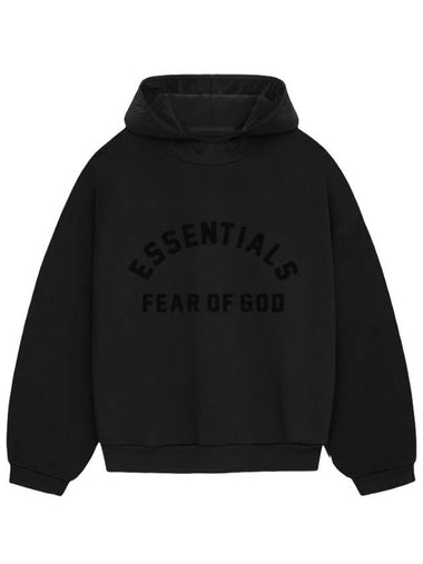 Essential Nylon Fleece Hooded Black Men - FEAR OF GOD ESSENTIALS - BALAAN 1