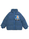 Kids Reverse Fleece Padded Jacket Blue 8053703 - BURBERRY - BALAAN 1