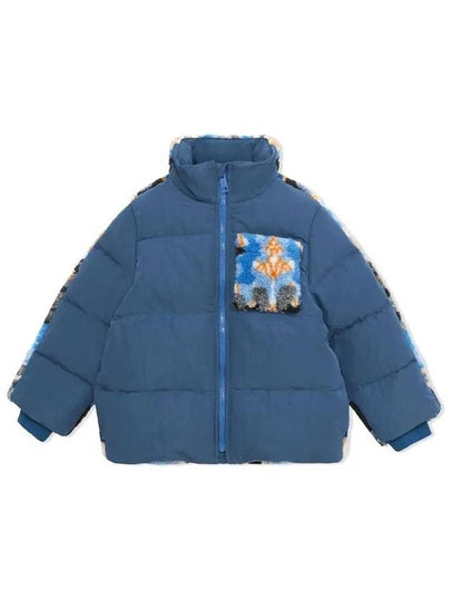 Kids Women s Reverse Fleece Padded Jacket Blue 8053703 - BURBERRY - BALAAN 2