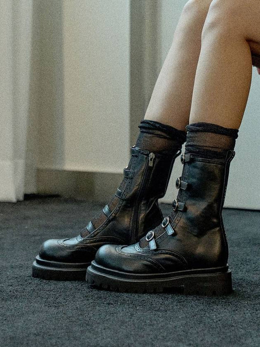 Luella belted walker boots black - SHOEHI - BALAAN 1