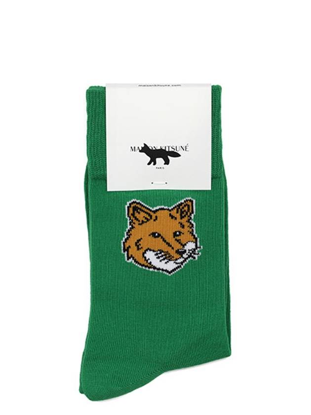 Fox Head Socks Green - MAISON KITSUNE - BALAAN 2