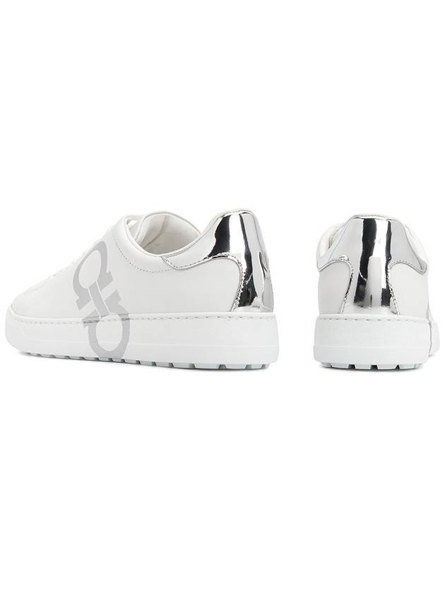 Number Gancini Low Top Sneakers White Silver - SALVATORE FERRAGAMO - BALAAN 7