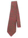 100 silk red beige pattern tie - CELINE - BALAAN 3