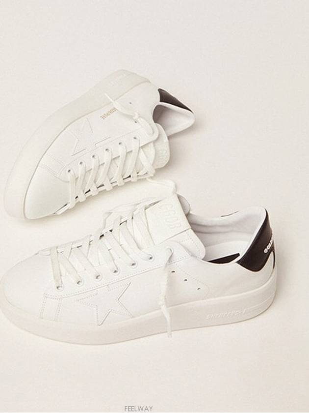 Women's Black Tab Purestar Low Top Sneakers White - GOLDEN GOOSE - BALAAN 3