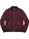 quilted lace bomber jacket Burgundy - SUPREME - BALAAN 1