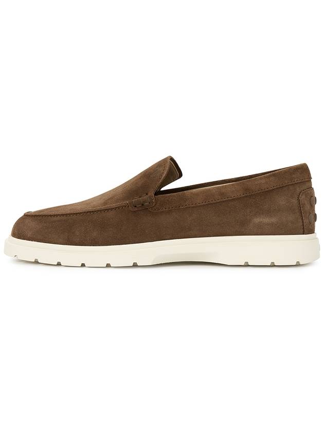 Suede Slipper Loafers Brown - TOD'S - BALAAN.