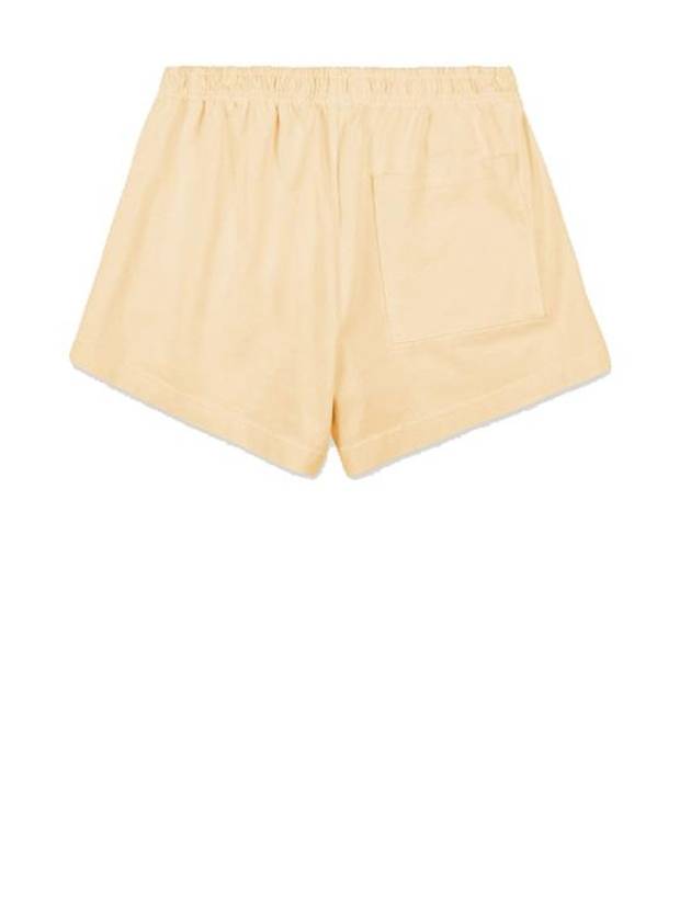 Straight Cotton Shorts Light Yellow - SPORTY & RICH - BALAAN 3