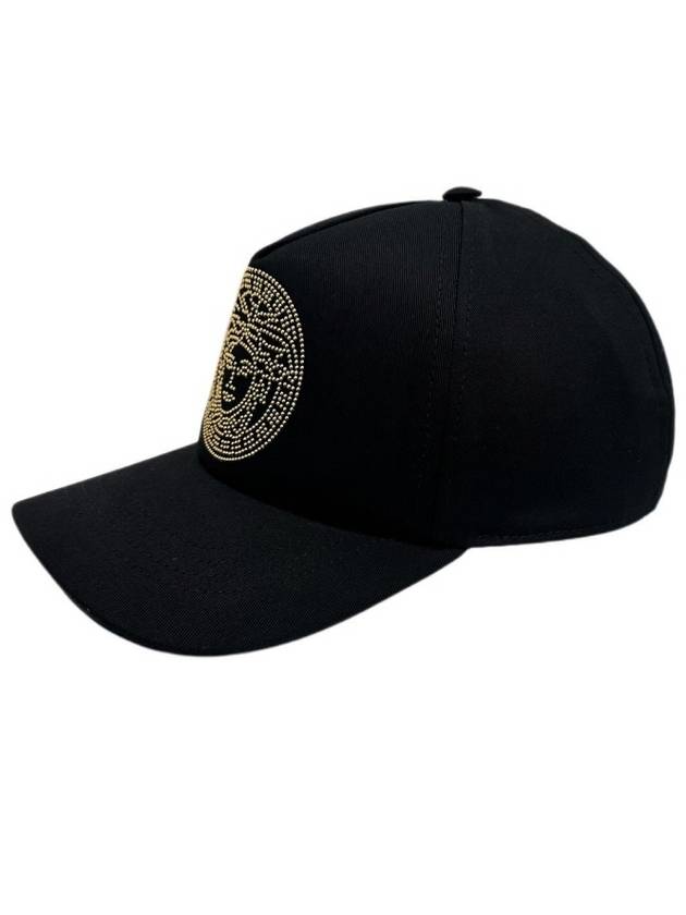 Gold Stud Medusa Ball Cap Black - VERSACE - BALAAN 5