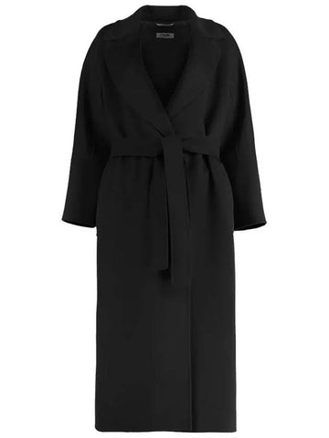 Max Mara Women s Elisa Wool Long Coat Black 2419011031600 013 - S MAX MARA - BALAAN 1