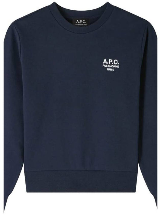 Rue Madame Cotton Sweatshirt Navy - A.P.C. - BALAAN 2