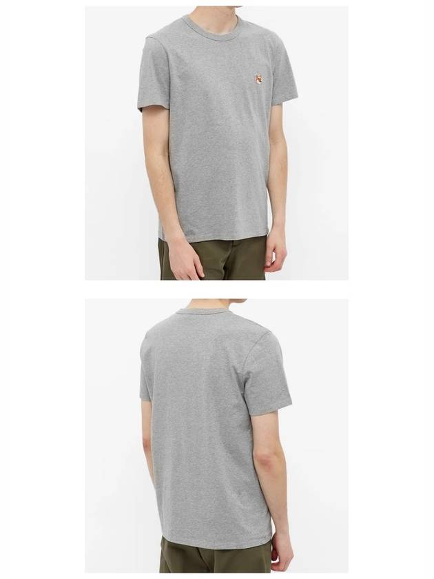 Fox Head Patch Classic Short Sleeve T-Shirt Grey Melange - MAISON KITSUNE - BALAAN 6