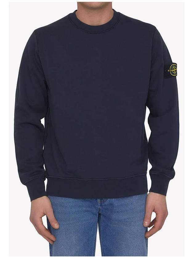 Wappen Patch Crew Neck Sweatshirt Navy - STONE ISLAND - BALAAN 6